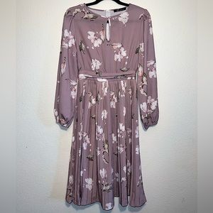 Simplee Elegant Floral Print Dress Small